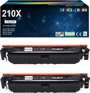 210X Black Toner Cartridge Replacement  210X W2100X High-Yield  Color MFP 4301fdw 4301fdn Pro 4201dw 4201dn Series Printer Ink (2 Pack)
