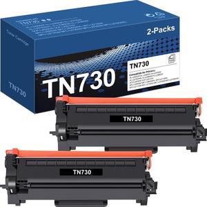 TN730 TN-730 TN 730 Toner 2 Pack High Yield Black Cartridge Compatible Replacement for Brother MFC-L2710DW HL-L2395DW DCP-L2550DW HL-L2350DW MFC-L2750DW HL-L2395DW Printer Ink