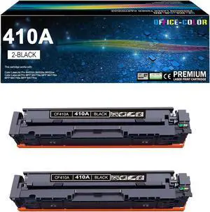 Ennovor 410A Black Toner Cartridge Replacement for HP 410A CF410A for HP Color Laser Pro M477fnw M477fdw M477fdn M452dn M452nw M477 Toner (2-Pack)