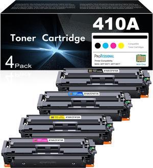 410A Toner Cartridges 4 Pack High Yield Replacement  410A 410X to Use with HP Color Pro MFP M477fnw M477fdw M477fdn M452dn M452dw M452nw Printer (with Chip -B/C/Y/M)