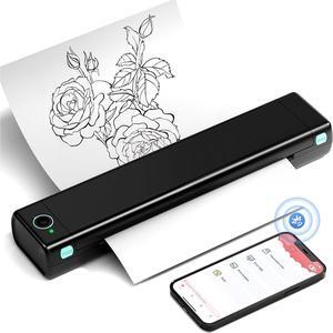 Portable Printers Wireless for Travel, Inkless Thermal Printer, M08F Bluetooth Mobile Printer Support 8.5" X 11" US Letter, Compatible with Android and iOS & Laptop, Home Use/Office/On The Go