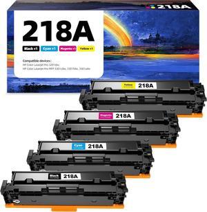 218A 218X (Need Original CHIP) Toner Cartridge Replacement  218 A HP218A 218X Compatible with Color Laserjet Pro 3201dw MFP 3301 Series (W2180A W2181A W2182A W2183A - 4 Pack)
