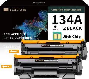 JINTUM 134A (with CHIP) Compatible Toner Cartridge Replacement for HP 134A Toner Cartridge for HP 134X W1340A Works with HP M234sdw M209dw Printers (2-Pack)