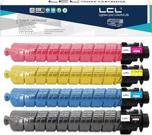 LCL Compatible Toner Cartridge Replacement for Ricoh 841849 841852 841851 841850 MP C4503 MP C4504 MP C4504ex MP C5503 MP C5504 MP C6003 MP C6004 MP C6004ex Printer (4-Pack Black Cyan Magenta Yellow)