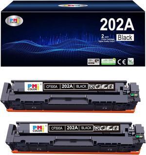202A Black Toner Cartridge CF500A Works with HP Color Laserjet Pro M254dw; Color Laserjet Pro MFP M281cdw, M281fdw Printer Ink (2-Pack)
