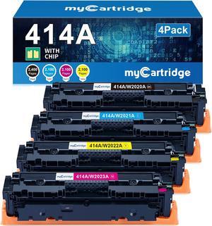 414A Toner Cartridges 4 Pack (with Chip) Compatible Replacement   414A 414X for Color Laserjet Pro MFP M479fdw M479fdn M479dw Pro M454dw M454dn M479 M454 Printer Ink W2020A W2020X High Yield