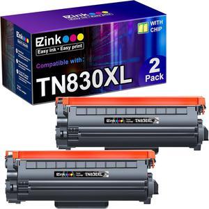 E-Z Ink Compatible Toner Cartridge Replacement for Brother TN830XL TN830 TN 830 Toner Cartridges to use with HL-L2460DW DCP-L2640DW HL-L2480DW HL-L2400D HL-L2405W MFC-L2820DW Printer (2 Black)
