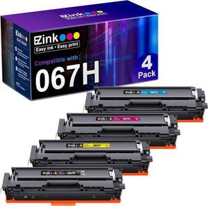 E-Z Ink Compatible 067 067h Toner Cartridge Set Replacement   067 Toner 067h BK/C/M/Y High Yield to use with Canon imageCLASS LBP632Cdw LBP633Cdw MF653Cdw MF656Cdw Printer (4 Pack)