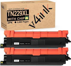v4ink TN229XL Compatible Black Toner Cartridge Replacement for Use in Brother HL-L3220CDW HL-L3280CDW HL-L3295CDW HL-L3300CDW DCP-L3560CDW MFC-L3720CDW MFC-L3765CDW Series Printer (2 Black)