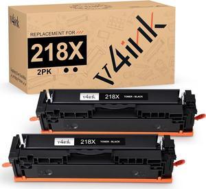 v4ink 218X (NO CHIP) 3201dw Toner Cartridges Replacement for 218X W2180X High Yield Toner Compatible with HP Color Pro 3201 3201dw MFP 3301 3301cdw 3301fdw 3301sdw Printer 2 Black
