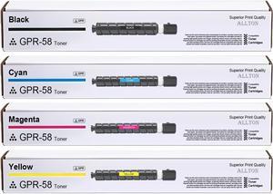 GPR-58 GPR58 Toner Cartridge Replacement   ImageRUNNER Advance C256 C256iF C257 C257iF C356 C356iF C357 C357iF DX-C359IF DX-C259IF Printer(4-Pack,2182C003AA 2183C003AA 2184C003AA 2185C003AA