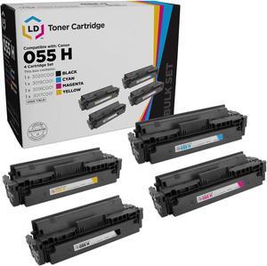 LD Products Compatible Toner Cartridge Replacement   055H (1 Black, 1 Cyan, 1 Magenta, 1 Yellow, 4-Pack) HY Toner for use in Printer MF746Cdw, MF745Cdw, MF743Cdw, MF741Cdw and LBP664Cdw