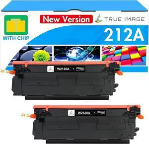 TRUE IMAGE Compatible Toner Cartridge Replacement for HP 212A Black Toner Cartridge W2120A 212X W2120X for Color Enterprise M554dn M555dn M555x M554 M555 MFP M578 Series Printer Ink (New Version)
