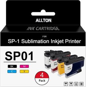 SP1 SP-1 SP01 Ink Cartridges Set SP01BKS SP01CS SP01MS SP01YS Replacement for Brother SP-1 Sublimation Inkjet Printer(4-Pack,SP01BK SP01C SP01M SP01Y)