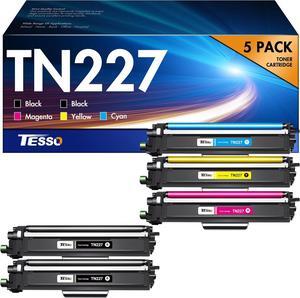 TN227 High Yield Toner Cartridge 5 Pack Replacement for TN-227BK/C/M/Y High Yield Brother TN227bk TN-227 TN223 TN-223 Compatible with Brother MFC-L3770CDW HL-L3290CDW HL-L3270CDW HL-L3210CW Printer