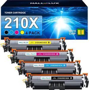 210X W2100X Toner Cartridges 4 Pack (with Chip) Replacement for HP 210X 210A Compatible with HP Color MFP 4301fdw 4301fdn Pro 4201dw 4201dn Series Printer Toner (4-Pack)