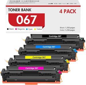 067 067H Toner Cartridge Set Compatible Replacement   067 067H Color ImageCLASS MF656Cdw LBP632Cdw MF654Cdw LBP633Cdw MF653Cdw Printer 4 Pack High Yield Ink (Black Cyan Yellow Magenta)