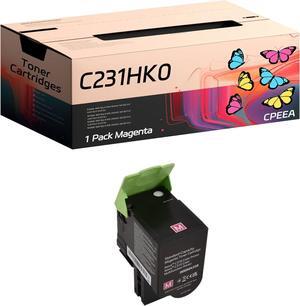 C231HK0 C231HC0 C231HM0 C231HY0 Toner Cartridges Compatible with Lexmark C2325dw C2425dw C2535dw MC2325adw MC2425adw MC2535adwe MC2640adwe Printers, High Yield 5000 Pages (Magenta)
