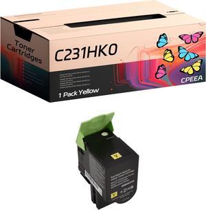C231HK0 C231HC0 C231HM0 C231HY0 Toner Cartridges Compatible with Lexmark C2325dw C2425dw C2535dw MC2325adw MC2425adw MC2535adwe MC2640adwe Printers, High Yield 5000 Pages (Yellow)