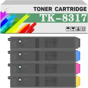 Compatible Toner Cartridge Replacement for Kyocera TK8317 TK-8317, 12,000 Pages High Yield Work with 2550ci Printers Color x 4
