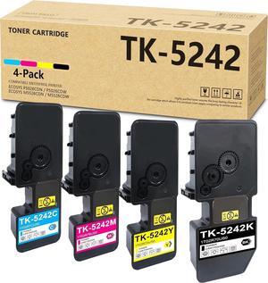 TK-5242 TK5242 High Capacity Toner Cartridge Set 4Pack (BK/C/M/Y) - Bigsp Compatible 1T02R70US0 1T02R7CUS0 1T02R7BUS0 1T02R7AUS0 Toner Replacement for Kyocera ECOSYS P5026cdn M5526cdn Printer