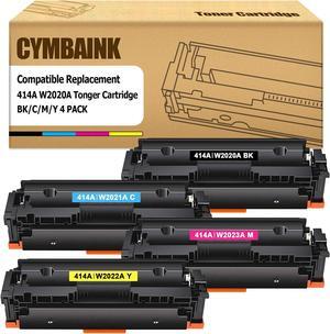 414A W2020A Toner Cartridge 4 pack (with Chip) Compatible Replacement for 414A 414X Pro M454dw M454dn MFP M479fdw M479fdn M479dw Enterprise M455dn MFP M480f M479 Printer W2020A W2021A W2022A W2023A