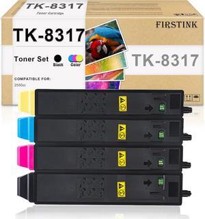 High Yield TK8317 Toner Cartridges TK-8317 TK-8317K TK-8317C TK-8317M TK-8317Y Toner Cartridge Set Compatible for Kyocera TASKalfa 2550ci Printer