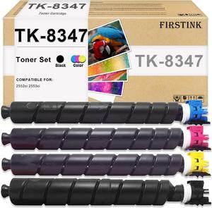 High Yield TK8347 Toner Cartridges TK-8347 TK-8347K TK-8347C TK-8347M TK-8347Y Toner Cartridge Set Compatible for Kyocera TASKalfa 2552ci 2553ci Copystar TK8349 Printer