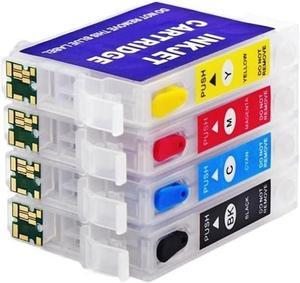 222/222XL Empty Refillable Ink Cartridge with Disposable Chip Compatible with XP-5200 WF-2960 Printer(222xl-box with chip)