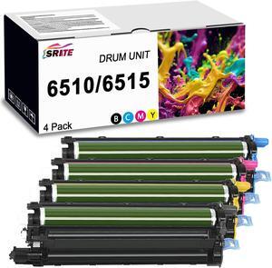Remanufacutred 6510 6515 Drum Unit 48000 Pages for 108R01417 108R01418 108R01419 108R01420 Replacement for Xerox Phaser 6510 Workcentre 6515 Printers (4-Pack)