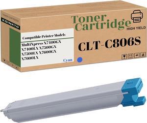 CLT-806S Compatible Toner Cartridge Replacement for Samsung CLT-K806S CLT-C806S CLT-M806S CLT-Y806S for Multixpress X7400Gx X7400lx X7500Gx X7600Gx Printers (1-Pack Cyan)