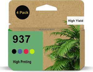 937 Ink Cartridge Use for OfficeJet Pro: 9120e 9123 9130e 9720 9730 9110b 9120b 9130b Printers (4-Pack) (European Version)