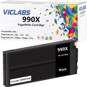 990X Ink cartridges Replacement   990X M0K01AN Ink cartridges for use in HP Pagewide Pro 750dw 755dn 772dn 774dn 777z 779dn PageWide Color Flow MFP E77650 E77650z Printers (1-Pack,Black)