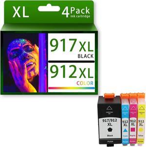 912 917XL Ink Cartridge Replacement Fit Compatible   Officejet Pro 8012 8014 8015 8017 8022 8023 8024 8025 Prtiner Prtiners High Yield,Combination