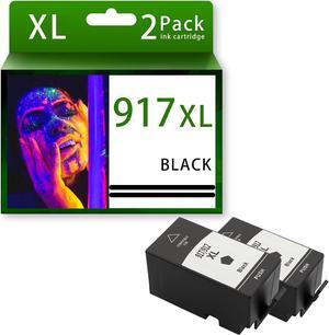 912 917XL Ink Cartridge Replacement Fit Compatible   Officejet Pro 8012 8014 8015 8017 8022 8023 8024 8025 Prtiner Prtiners High Yield,Black X2