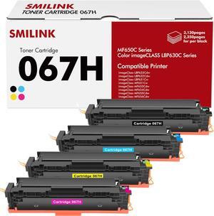 067H 067 Toner Cartridge Set: High Yield MF656Cdw Compatible Replacement   067H 067 Color ImageCLASS MF656Cdw LBP632Cdw LBP633Cdw MF653Cdw MF654Cdw Printer Ink (4-Pack, B/C/Y/M)