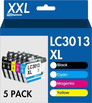 LC3013 Ink Cartridges BK/C/M/Y 5-Pack High Yield LC3013 LC3013BK LC3011 LC3011BK Compatible for Brother Ink Cartridges LC3013 Up to 400 Pages Work for MFC-J497DW MFC-J491DW MFC-J895DW MFC-J690DW