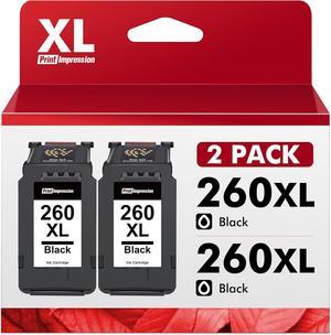 260XL Black Ink Cartridge Replacement   PG-260 Black Ink Cartridge 260 Ink PG 260 XL Black Ink Cartridge Work   TS6420a TS6420 TS5320 TR7020a TR7020 TR7022 TR7022a Printer (2 Black)