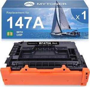 147A Black Toner Cartridge (with Chip) Compatible Replacement   147A 147X W1470A W1470X Toner for Enterprise M610 M611 M612 MFP M634 M635 M636 Printer, 1 Pack | W1470A