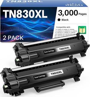 INK4U TN830XL Toner Cartridge for Brother Printer Replacement for Brother TN830XL TN830 TN-830 Black Toner Cartridges for HL-L2405W HL-L2460DW DCP-L2640DW MFC-L2820DW HL-L2405DW Printer (2 Black)