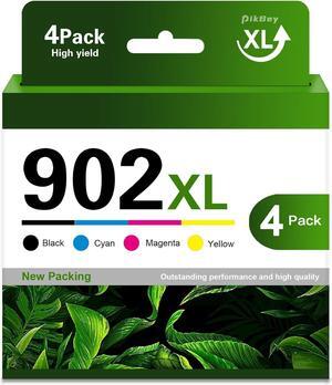902XL Ink Cartridges Combo Pack 4-Pack (Black/Cyan/Magenta/Yellow) Replacement   902XL 902 OfficeJet Pro 6960 6968 6970 6971 6976 Printers