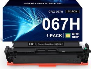 067H 067 Black Toner Cartridge Compatible Replacement   067H 067 High Capacity Works   Color imageCLASS MF650C MF656Cdw MF653Cdw MF654Cdw LBP630C LBP632Cdw Printer 1-Pack with Chip