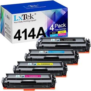 414A Toner cartridges 4 Pack (with Chip) Replacement   414A HP 414X to Compatible with HP Color Pro Laserjet MFP M479fdw M479fdn M479fdw M454dw M454dn M454 M479 Printer