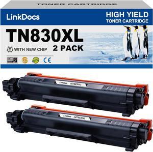 TN830XL 2PK Black High Yield Printer Toner Cartridge Compatible Replacement for Brother 830XL TN830 TN830XL