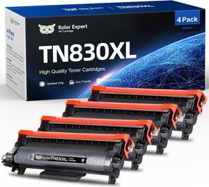 TN830XL Toner Cartridge for Brother Printer Replacement for Brother TN830 TN830XL Use with HL-L2460DW DCP-L2640DW HL-L2405W HL-L2400D HL-L2480DW MFC-L2820DW Printer (4 Black)