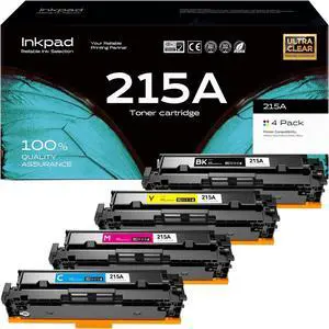 Ennovor 215A Toner Cartridges 4 Pack (with Chip) Compatible with HP 215A for HP Color Laserjet Pro MFP M182nw M183fw M155a M155nw Printer (215A Toner Black Cyan Yellow Magenta)