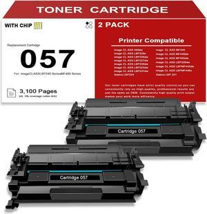 057 057H Black Toner Cartridge Replacement   057 High Yield Toner Cartridge   imageCLASS MF445dw 448dw 449dw LBP226dw 227dw 223dw 228X Satera LBP 221 224 Series Printer 2 Pack