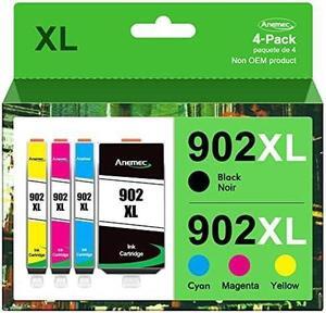 XL 902 Ink Cartridges   Printers Replacement   902XL Ink Cartridges Combo Pack Work   Officejet Pro 6978 Ink Cartridges 6968 6970 6958 Printer (4 Pack)