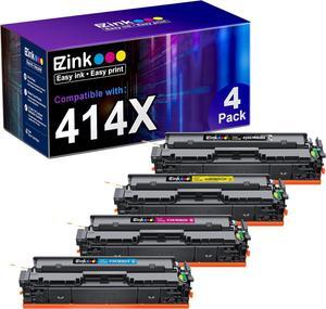 E-Z Ink Compatible 414X Toner Cartridges Replacement for HP 414X Toner (with Chip) 414A 414X Toner Cartridges to Use with HP Color Pro M454dw MFP M479 M479fdw M479fdn M479fdw Printer (4 Pack)