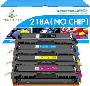 218A 218X 3201dw Toner Cartridges 4 Pack: Compatible Replacement for HP 218A 218X Color Laserjet Pro MFP 3301fdw 3301cdw 3201dw 3301sdw Printer W2180A W2180X High Yield Ink Set (No Chip)(B/C/Y/M)